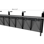 Wandmontierter vertikaler Pflanzer mit 6 Taschen in 1 Reihen und 6 Spalten.