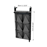 Wandmontierter vertikaler Pflanzer mit 6 Taschen in 3 Reihen und 2 Spalten.
