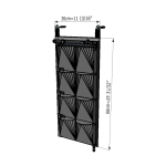 Wandmontierter vertikaler Pflanzer mit 8 Taschen in 4 Reihen und 2 Spalten.