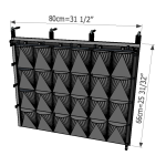 Wandmontierter vertikaler Pflanzer mit 24 Taschen in 4 Reihen und 6 Spalten.